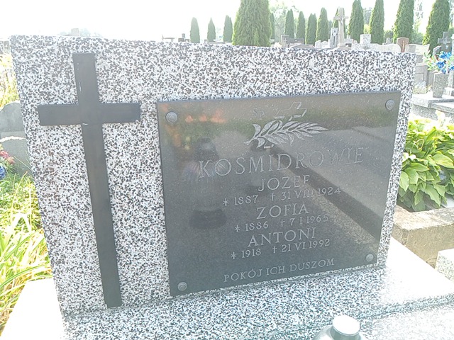 Zofia Kośmider 1885 Miedniewice - Grobonet - Wyszukiwarka osób pochowanych
