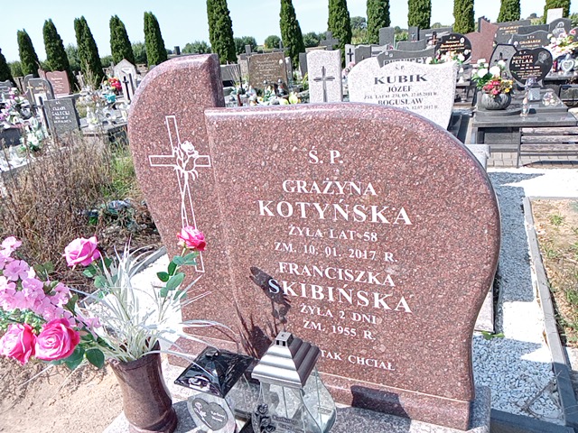 Grażyna Kotyńska 1958 Miedniewice - Grobonet - Wyszukiwarka osób pochowanych